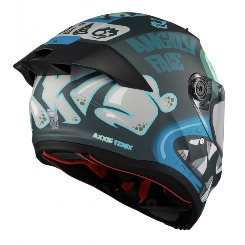 Мотошлем Axxis Fenix Angry C5 Blue Matt купити від 5 720 грн. в